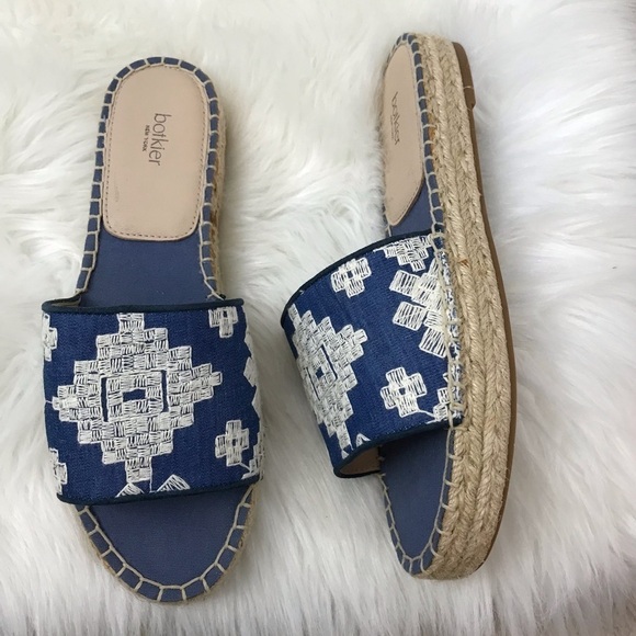 BOTKIER Blue Jenny Slide On Sandal Espadrille Size 9 - Picture 2 of 14